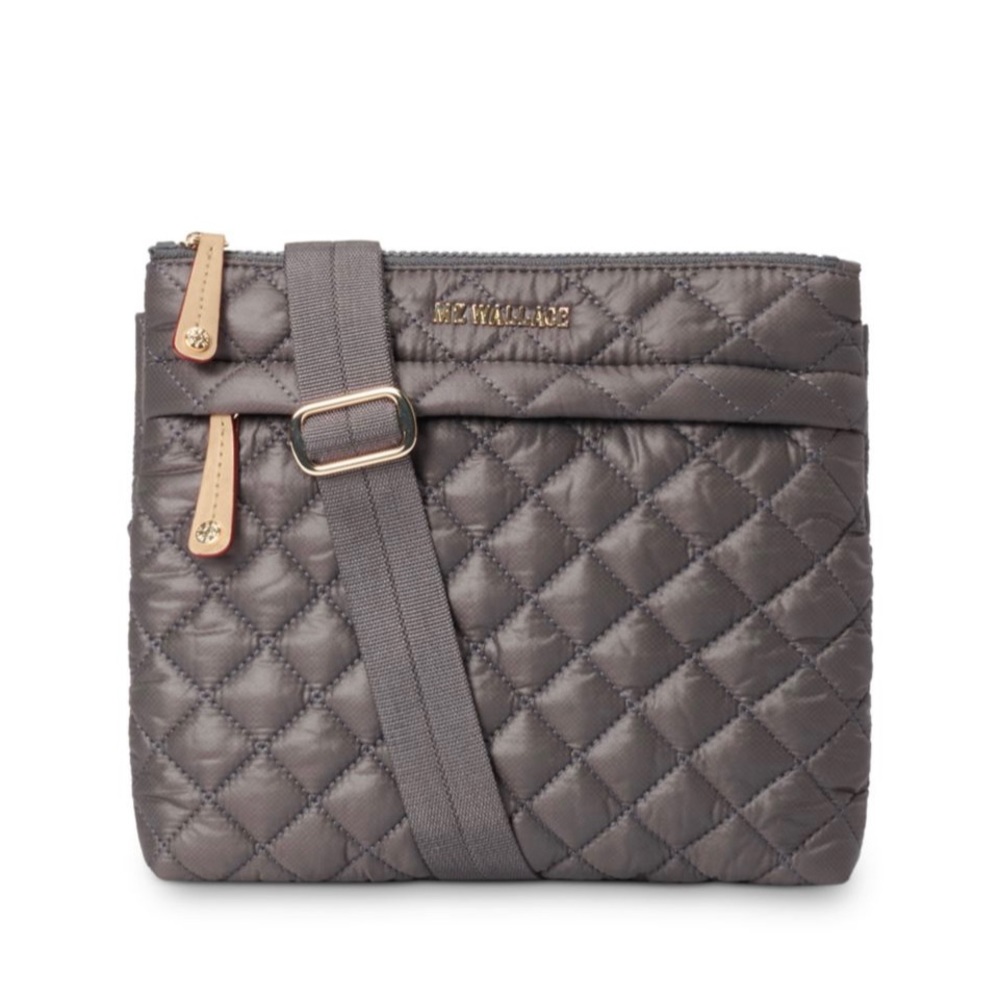 MZ Wallace Quilted Crossbody Bag in Gray